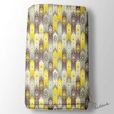 Yellow Gray Ikat Digital Printed Fabric Material